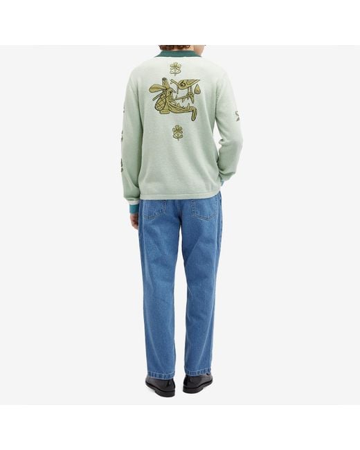 Brain Dead Green Lex Half Zip Sweatshirt for men