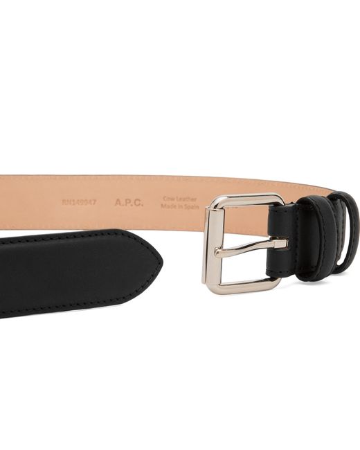 A.P.C. Black Classic Paris Belt for men