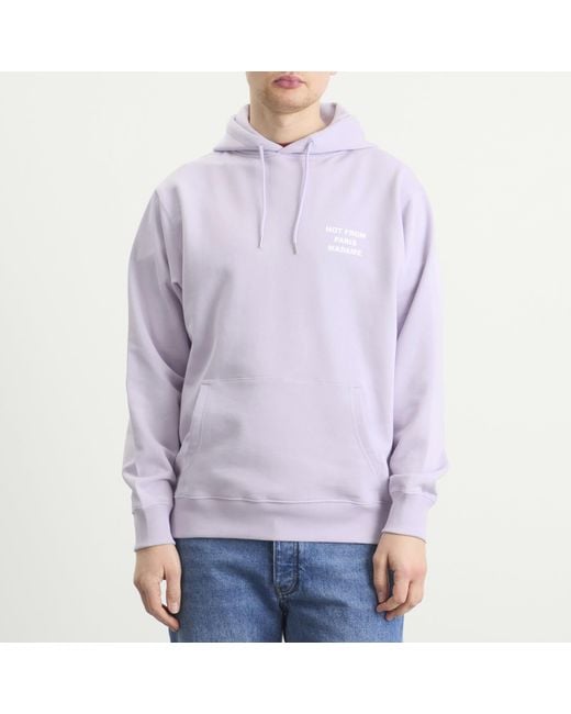 Drole de Monsieur Purple Slogan Hoodie for men