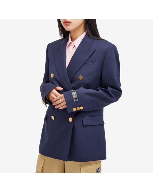 Versace Blue Informal Blazer Jacket