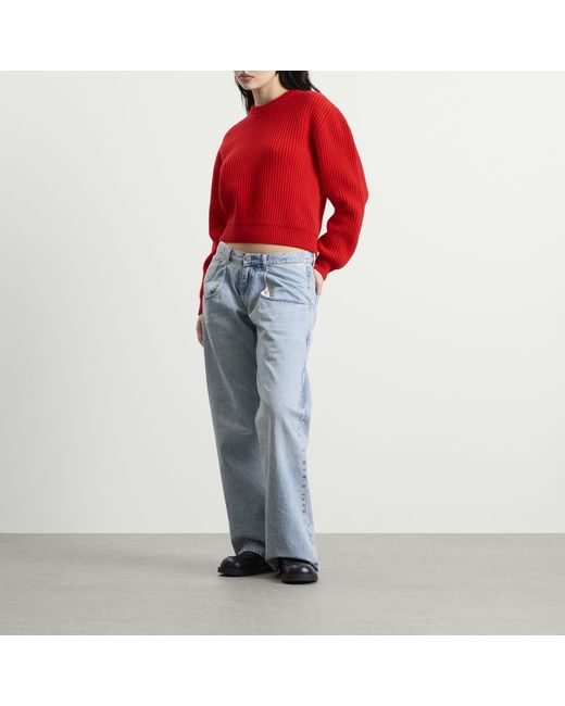 Jil Sander Red Long Sleeve Jumper