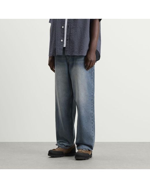 Dime Blue Baggy Denim Pants for men