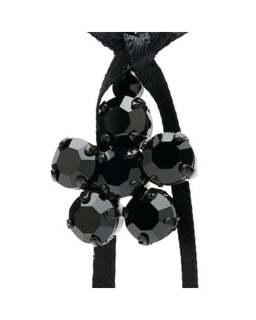 Simone Rocha White Mini Daisy Drop Bow Earrings