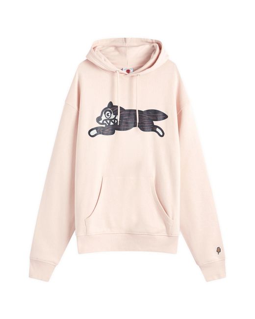 ICECREAM Pink Woodgrain Running Dog Popover Hoodie for men