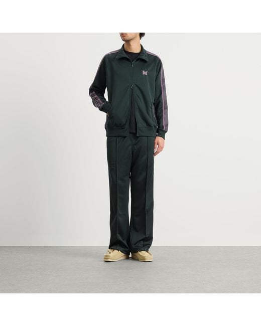 Needles Green Poly Smooth Track Jacket for men