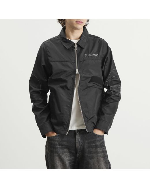 Pleasures Black Helmets Nylon Work Jacket for men