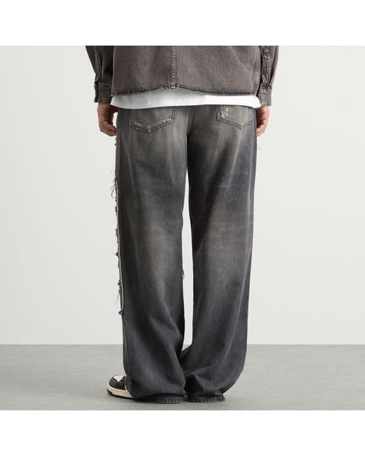 Amiri Gray Carpenter Repaired Baggy Jeans for men