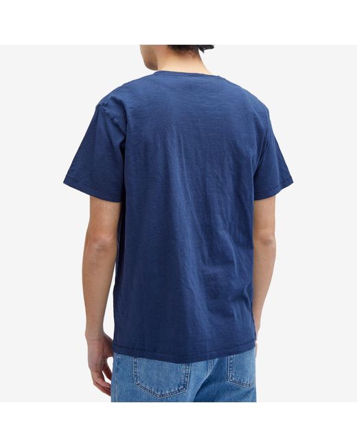 Nudie Jeans Blue Roffe T-Shirt for men
