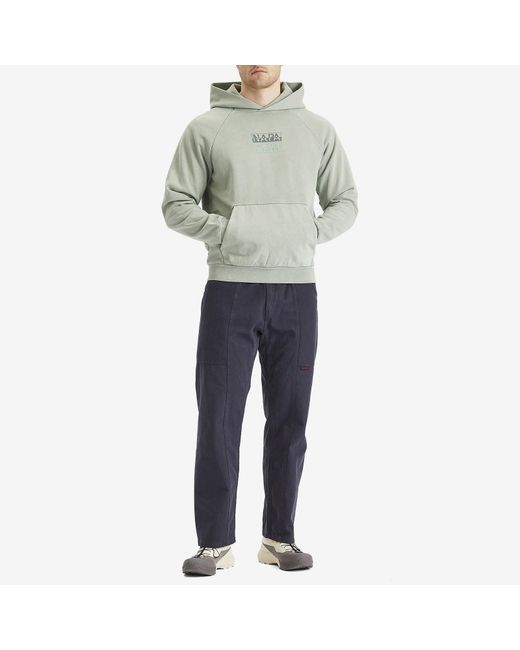 Napapijri Green Split Logo Hoodie for men