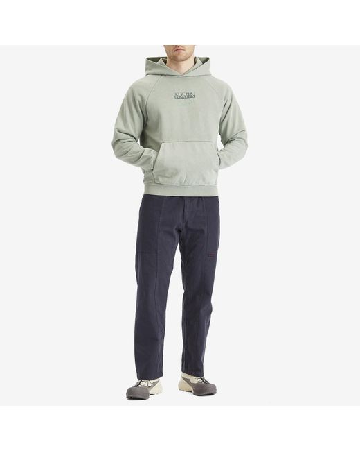 Napapijri Green Split Logo Hoodie for men