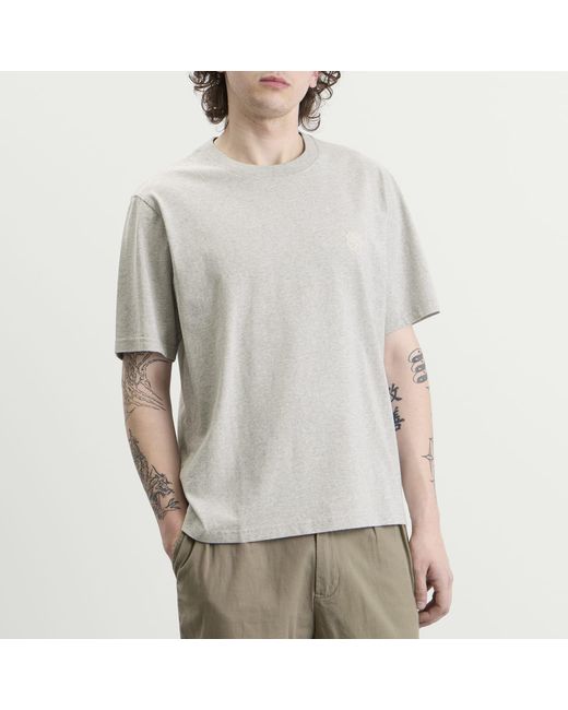 NN07 Gray Jett Embroidered T-Shirt for men