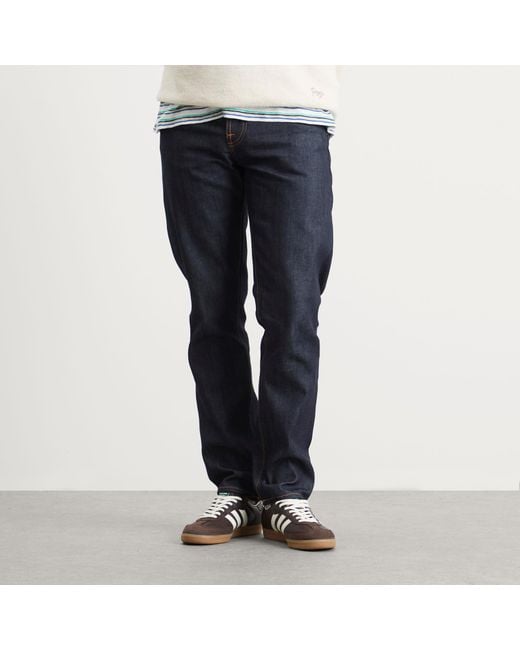 Nudie Jeans Blue Steady Eddie Ii Tapered Selvedge Jeans for men