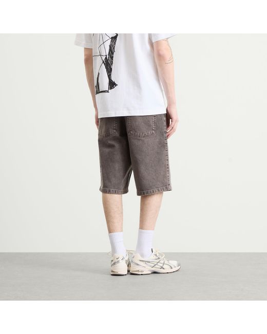 POLAR SKATE Gray Big Boy Denim Shorts for men