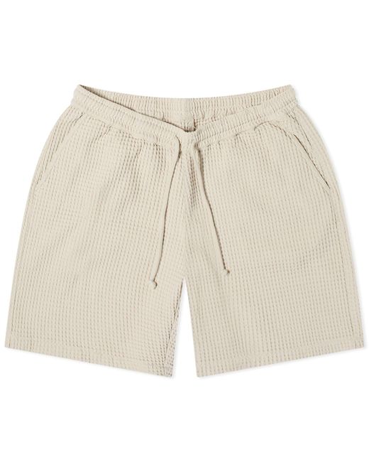Universal Works Natural Pike Waffle Lumber Shorts for men