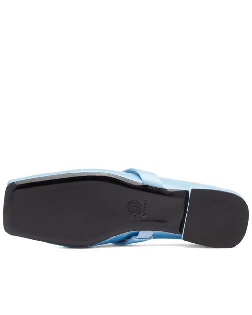 Versace Blue Medusa Head Flat Shoes