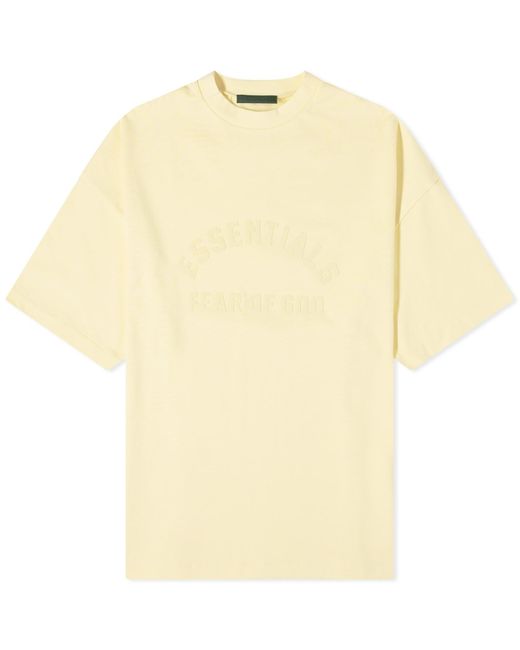 Fear Of God Yellow Spring Printed Logo T-Shirt for men