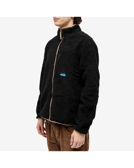 Kavu Black Wayside Sherpa Fleece Jacket for men