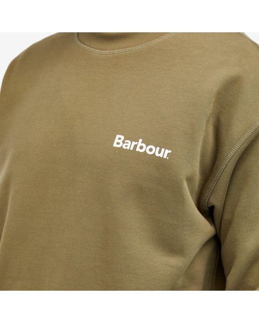 Barbour Green Os Nicholas Crew Sweatshirt for men