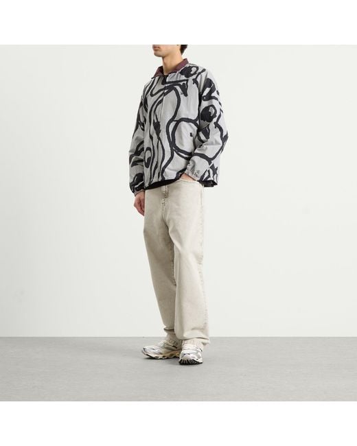 by Parra Brown Freak Scene Reversible Track Top for men
