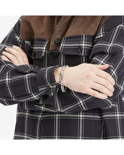 Alexander McQueen Metallic Skull Chain Bracelet for men