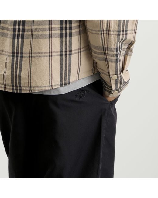 BOUND Black Wide Pleated Trouser for men