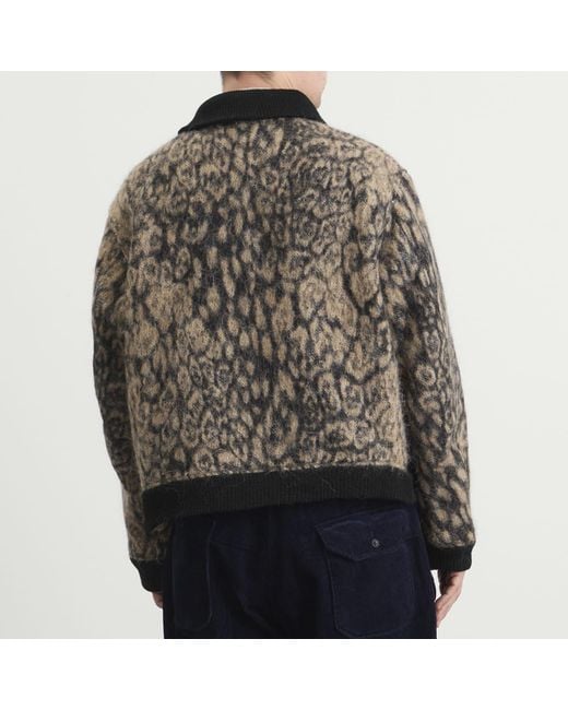 Engineered Garments Gray Leopard Jacquard Ll Jacket for men