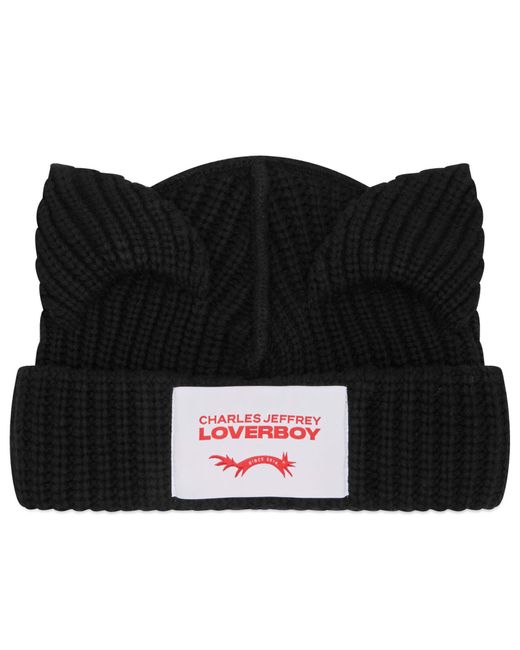Charles Jeffrey Black Charles Jeffrey Chunky Ears Beanie