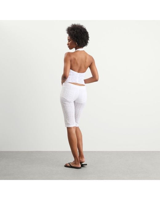 Peachy Den White Dylan Halter Top