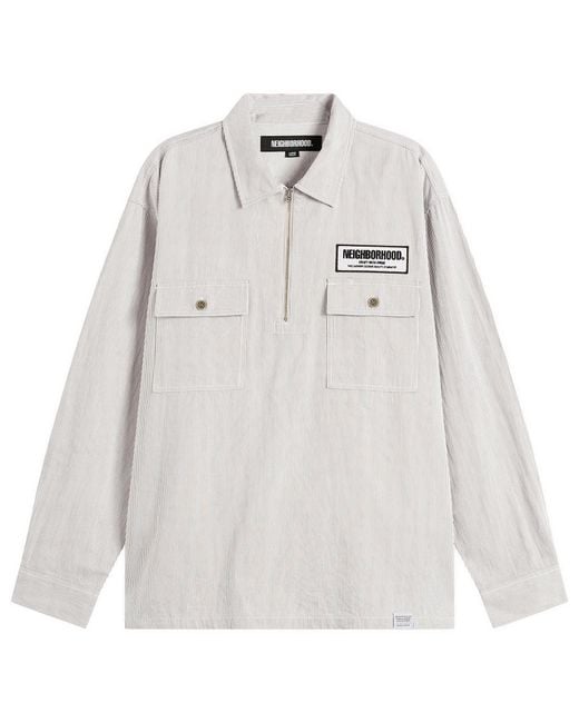 Neighborhood Classic Work Pullover Shirt in White for Men | Lyst