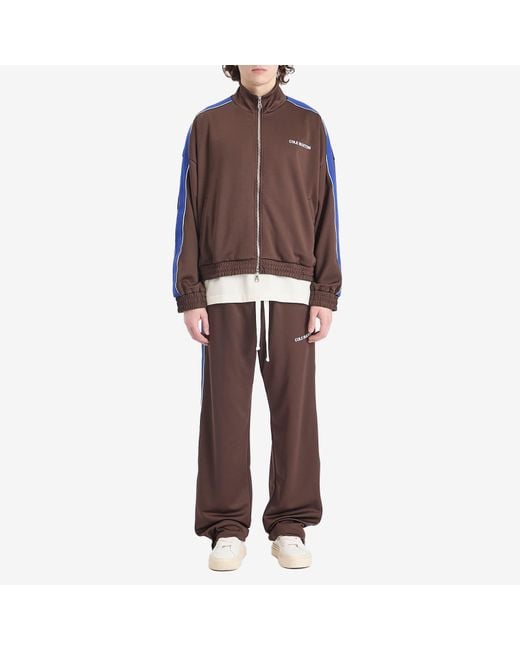 Cole Buxton Brown Contrast Tape Track Jacket for men