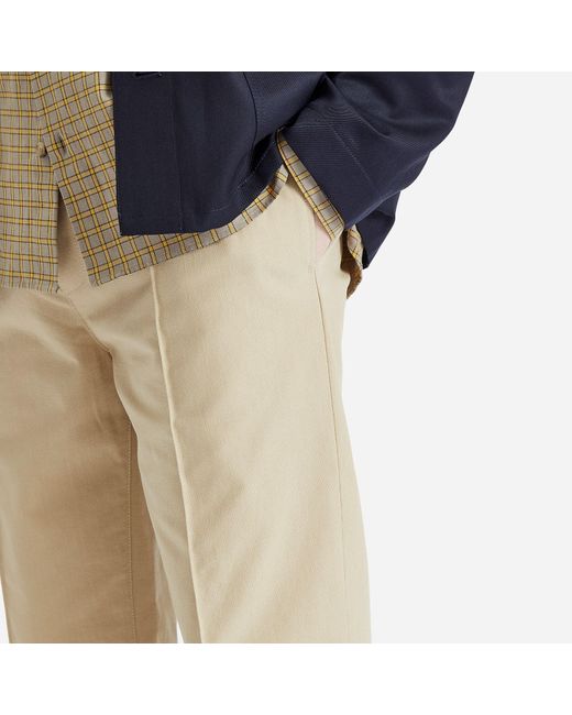 A.P.C. Natural Pieter Textured Cotton Pin Tuck Pleat Trousers for men