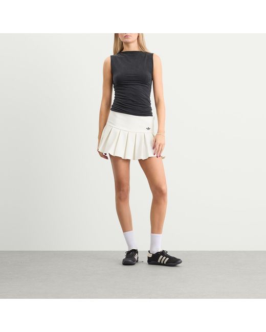 Adidas Natural Mini Pleated Skirt