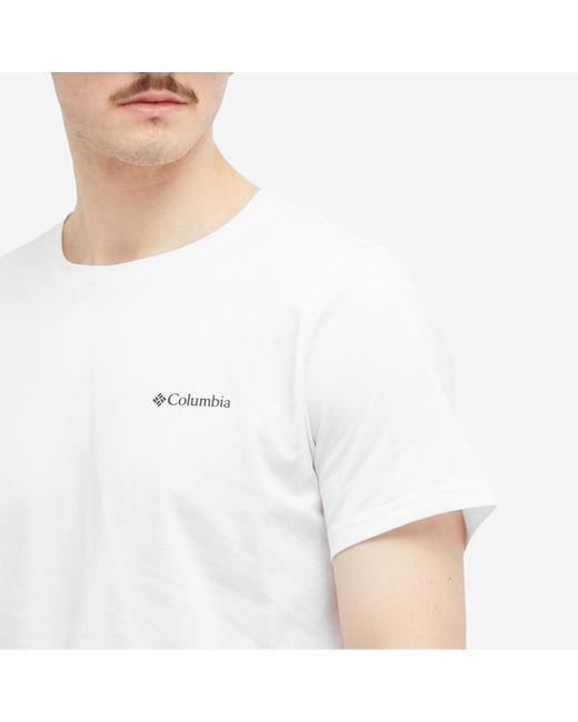 Columbia White Rockaway River Back Graphic T-Shirt for men