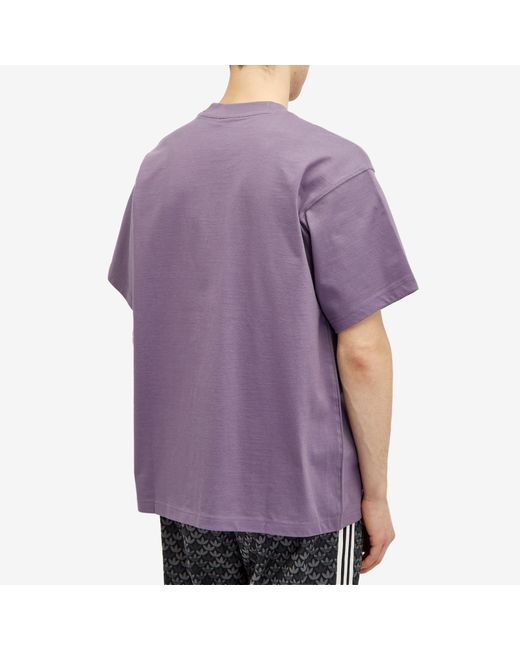Adidas Purple Premium Essentials T-Shirt for men