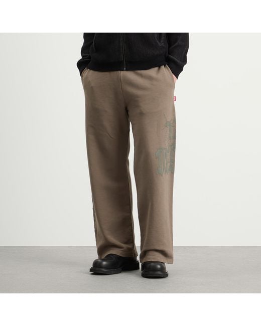 DIESEL Brown Gro Wide Leg Sweatpants for men