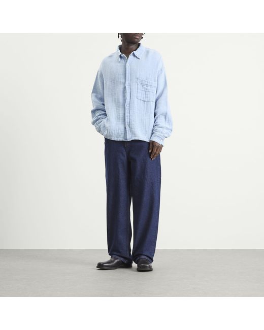 Won Hundred Blue Maza Shirt for men
