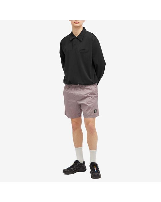 Stone Island Purple Nylon Metal Shorts for men