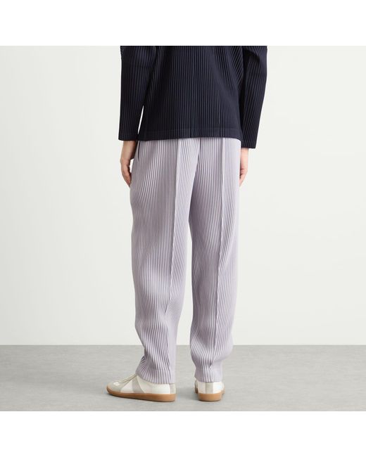 Homme Plissé Issey Miyake Gray Homme Plissé Straight Leg Trousers for men