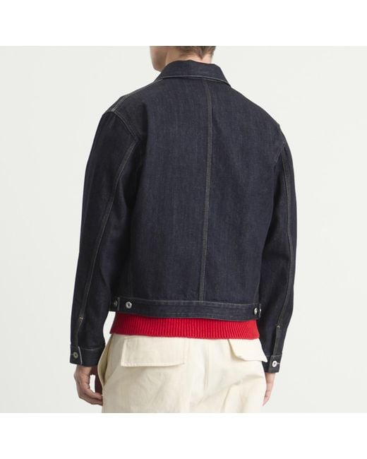 Jil Sander Blue Boxy Denim Jacket for men