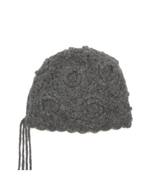 Damson Madder Black Crochet Bonnet