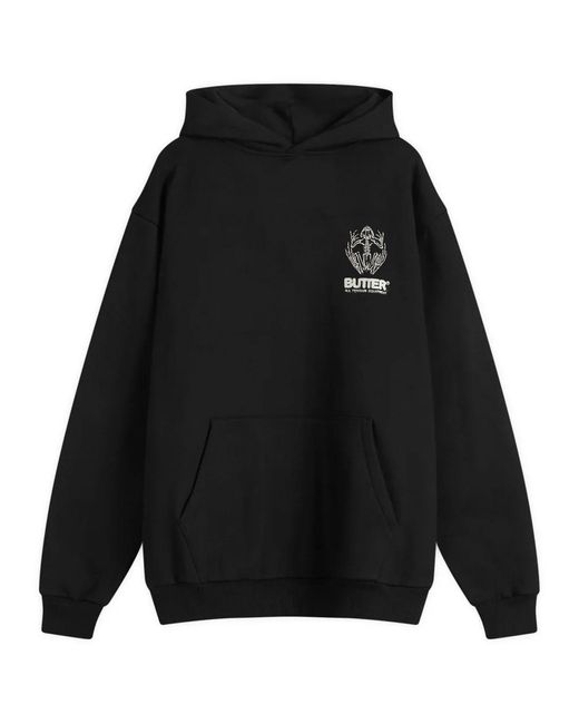【BUTTER GOODS】 Fossil Pullover Hood, Black Fossil Pullover Hood, Black – Butter Goods