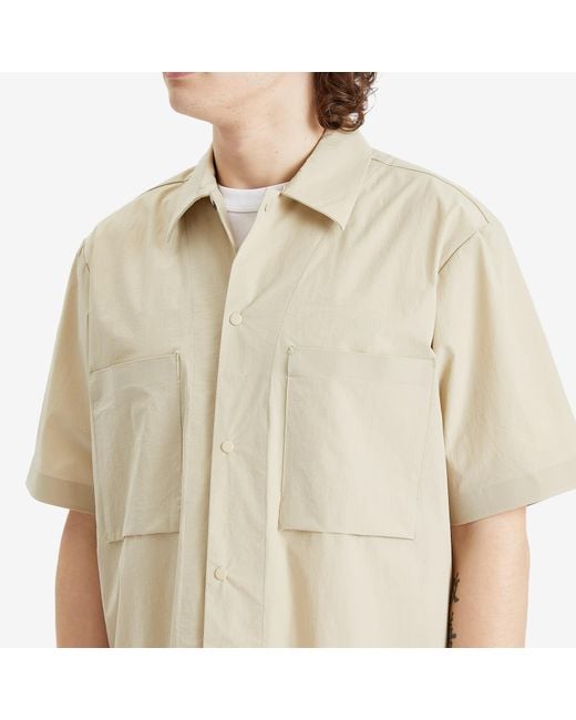 Norse Projects Natural Hermann Travel Light Short Sleeve Shirt for men