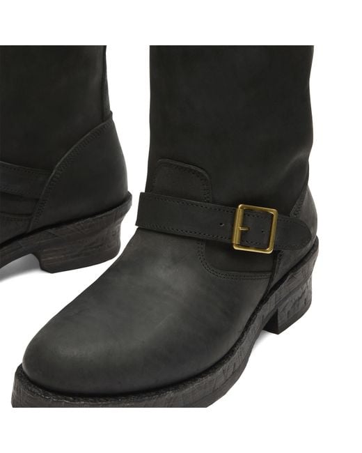 Visvim Black Folk Buckle Ankle Boot for men