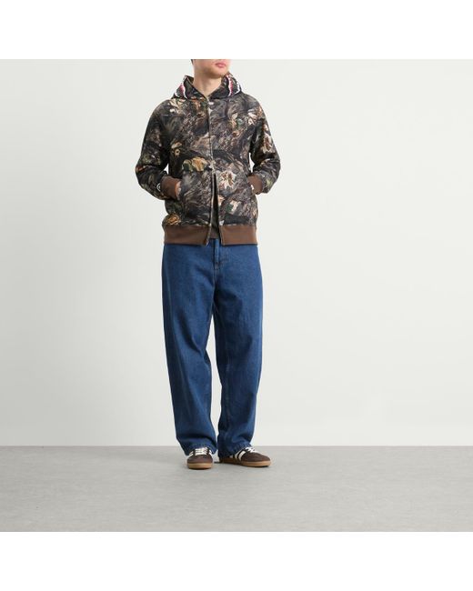 A Bathing Ape Brown Tree Edge Camo Shark Zip Hoodie for men