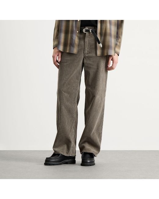 AURALEE Pigment Dyed Finx Corduroy 5P Pants in Grey for Men | Lyst UK
