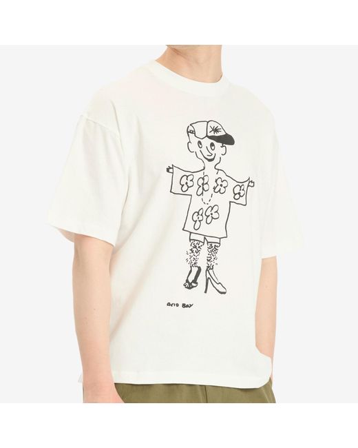 YMC White X Bat Girls & Acid Boys Acid Boy T-Shirt for men
