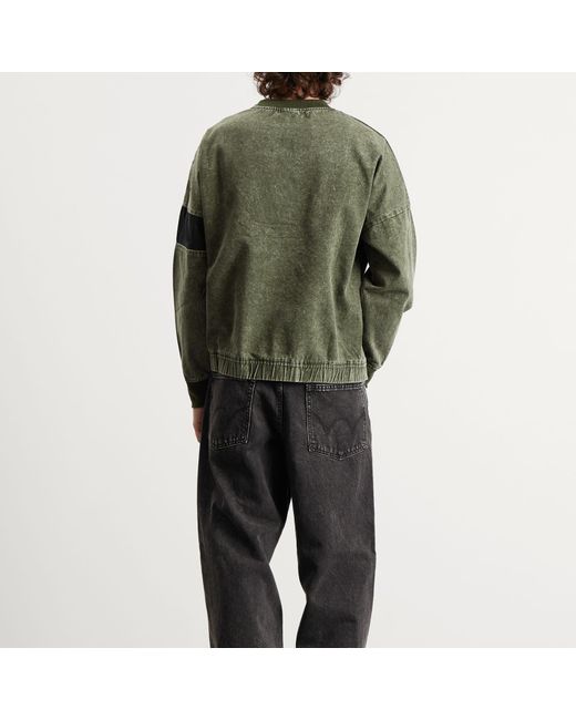 Umbro Green Washed Diamond Drill Sweat for men