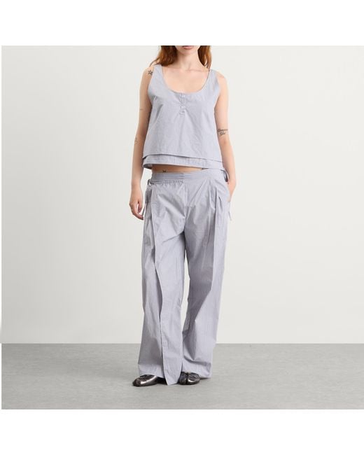 Deiji Studios Blue Layered Vest Top