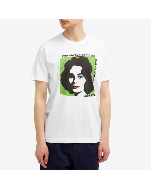 Comme des Garçons Green X Andy Warhol Elizabeth Taylor T-Shi for men