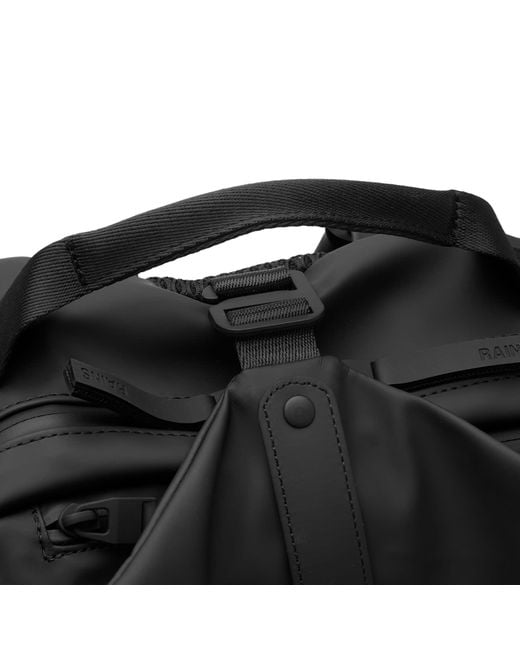 Rains Black Clip Front Backpack